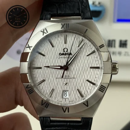 Constellation White Dial Black Gummy Strap 41mm Super Clone