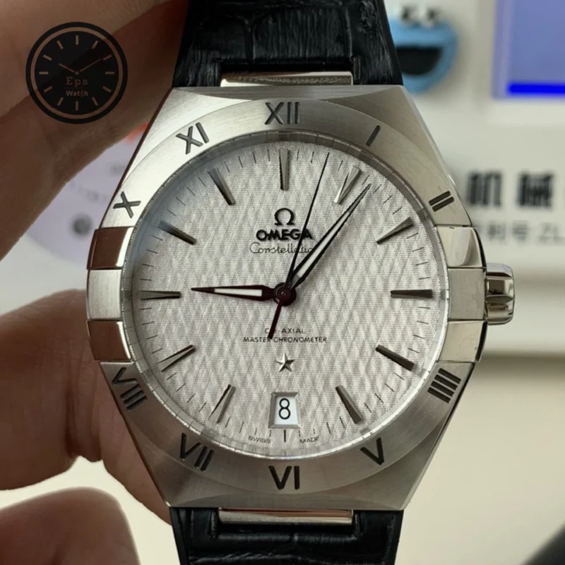 Constellation White Dial Black Gummy Strap 41mm Super Clone