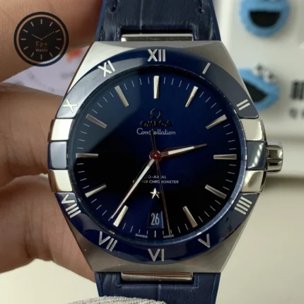 Constellation Blue Dial Blue Leather Strap 41mm Super Clone