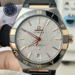 Constellation Silver Grey Dial Black Gummy Strap 41mm Super Clone