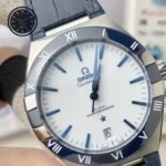 Constellation White Dial Blue Gummy Strap 41mm Super Clone
