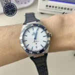 Constellation White Dial Blue Gummy Strap 41mm Super Clone