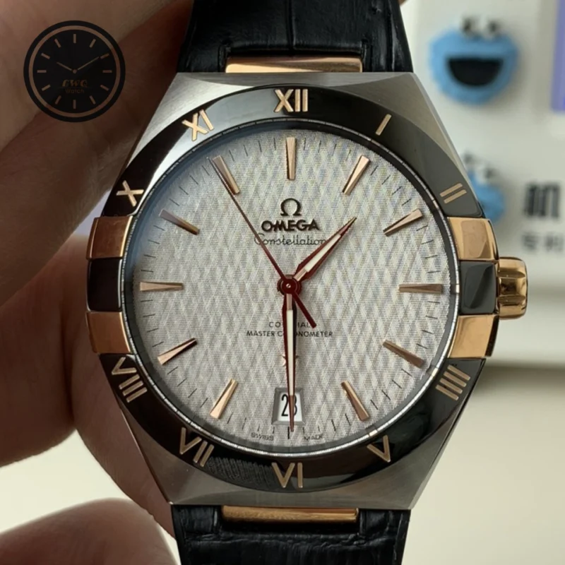 Constellation Grey Dial Black Leather Strap 41mm Super Clone