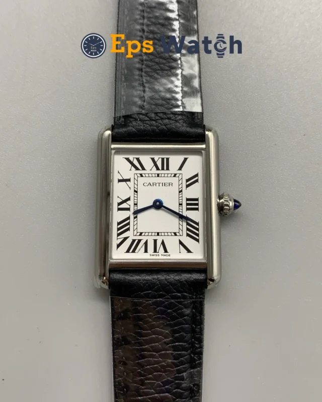 Cartier Tank Best Version White Dial Stainless Steel Strap Super Clone