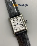 Tank Best Version White Dial Black Leather Strap Super Clone