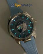 Seamaster Aqua Terra 150m World Time Watch 43mm Blue Dial Super Clone