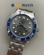 Seamaster 300m Blue Ceramic Bezel 42mm Grey Dial Super Clone