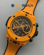 Big Bang Series Ceramic 42mm Orange Skeleton Dial Super Clone