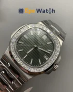 Nautilus 5711 Green Textured Dial 40mm Diamond Bezel Super Clone