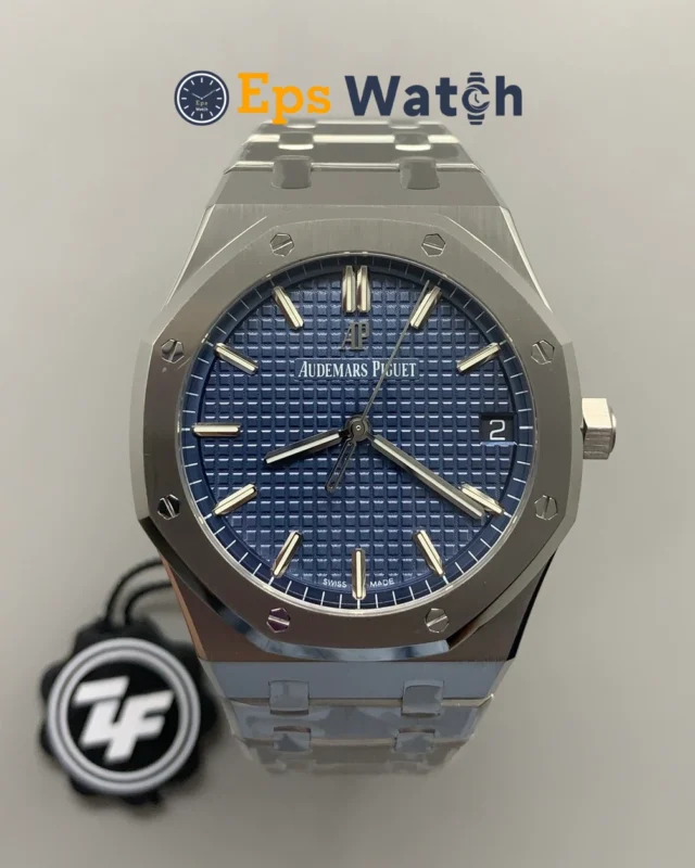 Royal Oak 15500 1:1 Best Version 41MM Blue Textured Dial Super Clone