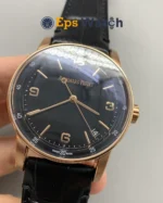 AP Code 11.59 15210OR 41mm Black dial Black leather strap Super Clone
