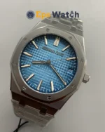 Royal Oak 15510BC 41mm Light Blue Textured Dial Super Clone