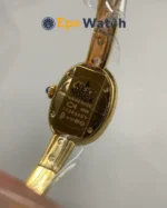 Cartier Bathtub Quartz 18K Gold Plated Silver Dial Super Clone