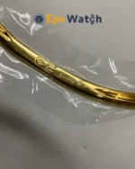 Cartier Bathtub Quartz 18K Gold Plated Silver Dial Super Clone