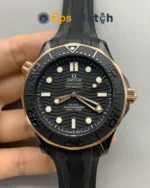 Seamaster 300m 43.5mm Rose Gold Ceramic Black Dial Super Clone