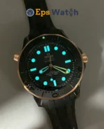 Seamaster 300m 43.5mm Rose Gold Ceramic Black Dial Super Clone