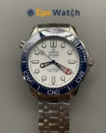 Seamaster 300m Blue Ceramic Bezel 42mm White Dial Super Clone