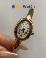 Cartier Bathtub Quartz Rose Gold White Dial Super Clone