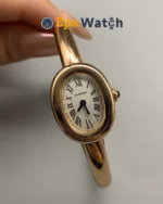 Cartier Bathtub Quartz Rose Gold White Dial Super Clone