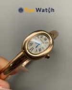 Cartier Bathtub Quartz Rose Gold White Dial Super Clone