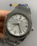 Royal Oak 15500 1:1 Best Version 41MM White Textured Dial Super Clone