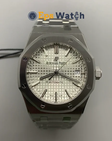 Royal Oak 15400 1:1 White Textured Dial with Bracelet 41mm Super Clone