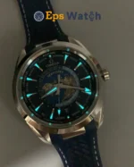 Aqua Terra World Time Watch 43mm Best Version with Blue Dial Super Clone