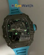 Richard Mille RM35-01 Best Version Blue Silicone Strap Super Clone