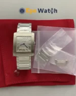 Tank Best Version Silver Gray Dial 316L Stainless Steel Strap Super Clone