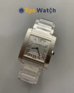 Tank Best Version Silver Gray Dial 316L Stainless Steel Strap Super Clone