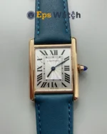 Tank Best Version White Dial Blue Leather Strap Super Clone