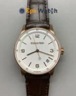 AP Code 11.59 15210OR 41mm White dial with brown leather strap Super Clone
