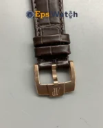 AP Code 11.59 15210OR 41mm White dial with brown leather strap Super Clone
