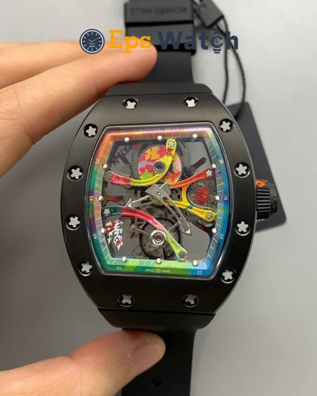 Richard Mille RM055 Gold-rimmed Skeleton Dial 43mm Super Clone
