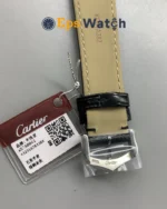 Cartier Tank Best Version Black Dial Leather Strap Super Clone