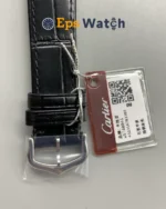 Cartier Tank Best Version Black Dial Leather Strap Super Clone