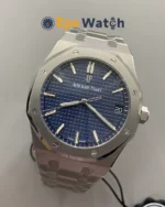 Royal Oak 41mm 15500 1:1Blue Textured Dial on SS Bracelet Super Clone