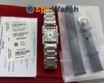 Cartier Tank Best Version White Dial Stainless Steel Strap Super Clone