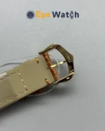 Cartier Tank Best Version White Dial Brown Leather Strap Super Clone
