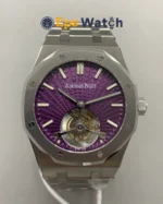 Royal Oak 26522ST 41mm Tourbillon Purple Dial Super Clone