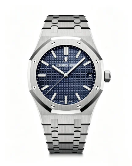 Royal Oak 41mm 15500 1:1Blue Textured Dial on SS Bracelet Super Clone