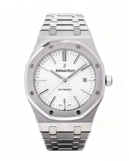 Royal Oak 15400 1:1 White Textured Dial with Bracelet 41mm Super Clone