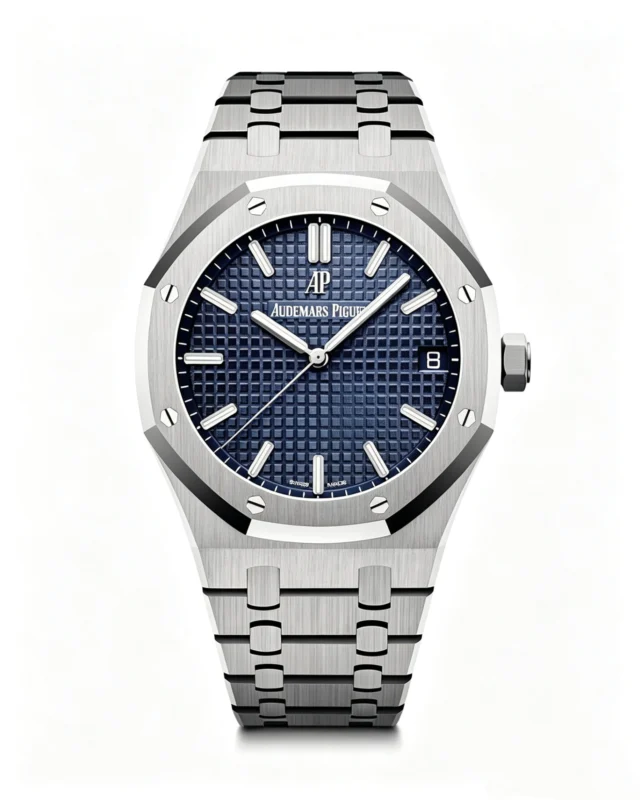 Royal Oak 15500 1:1 Best Version 41MM Blue Textured Dial Super Clone