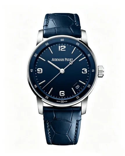 AP Code 11.59 15210BC 41mm Blue dial with blue leather strap Super Clone