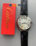 Ballon Bleu Best Version 40mm White Dial Black Leather Strap Super Clone