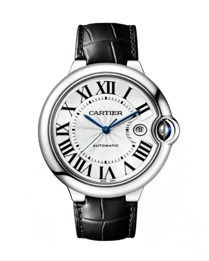 Ballon Bleu Best Version 40mm White Dial Black Leather Strap Super Clone