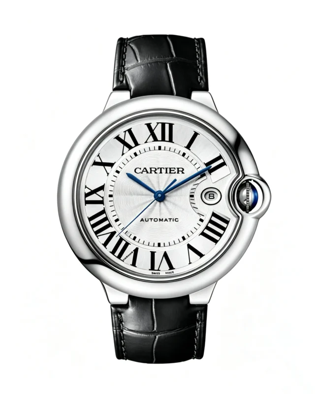 Ballon Bleu Best Version 40mm White Dial Black Leather Strap Super Clone