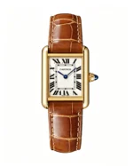 Cartier Tank Best Version White Dial Brown Leather Strap Super Clone