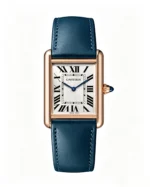 Tank Best Version White Dial Blue Leather Strap Super Clone
