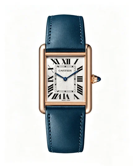 Tank Best Version White Dial Blue Leather Strap Super Clone